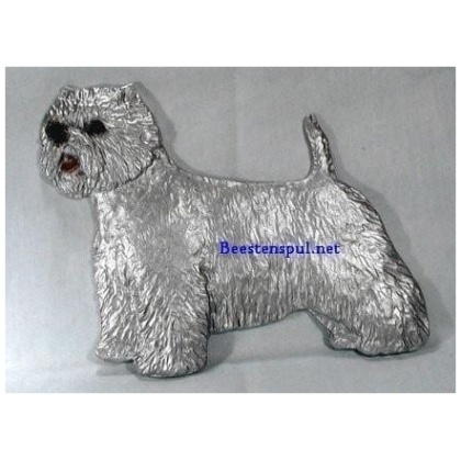 Westie decoratieplaat