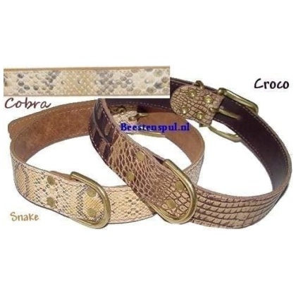 Halsband Sidney chroom (D-ring bij gesp)