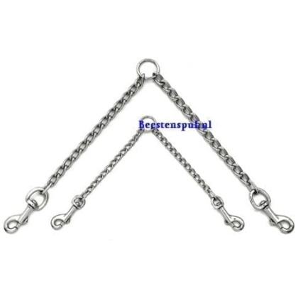 Koppelstuk ketting. Chroom.