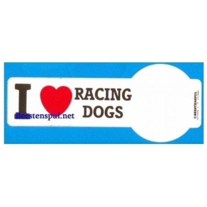 Sticker: I love Racing Dogs