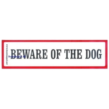 Sticker: Beware of the Dog