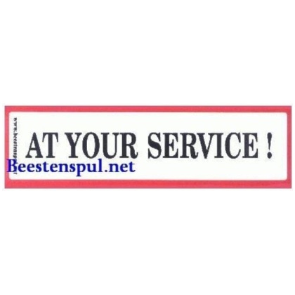Sticker:  At your service !