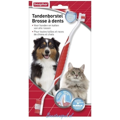 Beaphar - Tandenborstel (Rood/Wit)